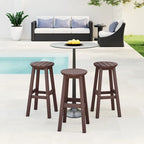 Polytrends Laguna Hdpe All Weather Outdoor Patio 29 Round Bar Stool (Set Of 3)