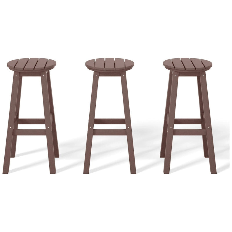 Polytrends Laguna Hdpe All Weather Outdoor Patio 29 Round Bar Stool (Set Of 3)