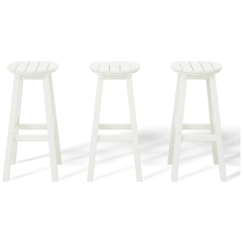 Polytrends Laguna Hdpe All Weather Outdoor Patio 29 Round Bar Stool (Set Of 3)