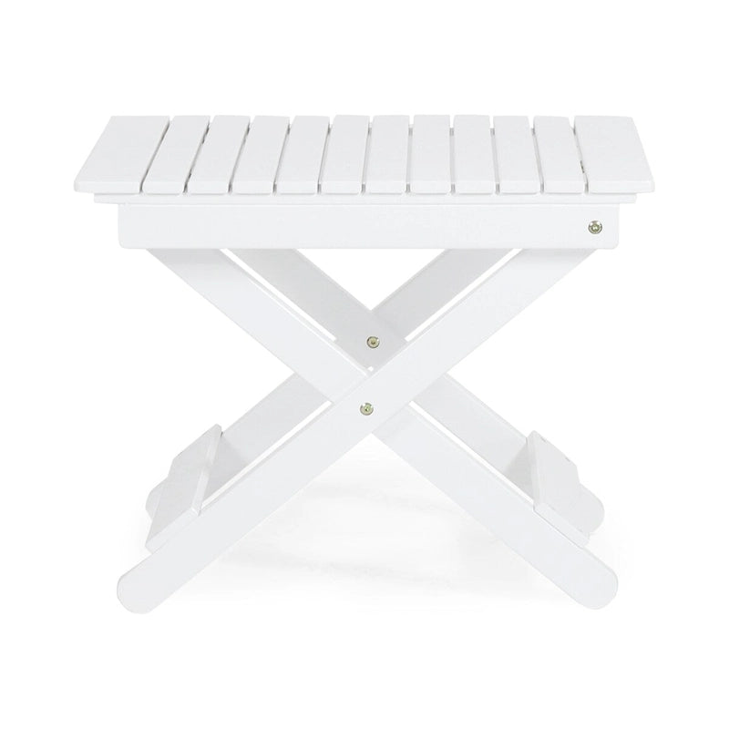 Outdoor Folding Wooden Side Table 15D x 22.75W x 18.25H