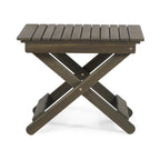 Outdoor Folding Wooden Side Table 15D x 22.75W x 18.25H
