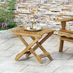 Outdoor Folding Wooden Side Table 15D x 22.75W x 18.25H