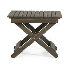Outdoor Folding Wooden Side Table 15D x 22.75W x 18.25H