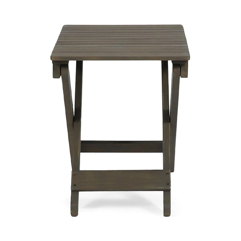 Outdoor Folding Wooden Side Table 15D x 22.75W x 18.25H