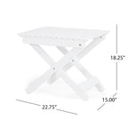 Outdoor Folding Wooden Side Table 15D x 22.75W x 18.25H