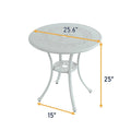Patio Table Round Outdoor Coffee Table with Umbrella Hole