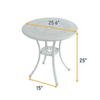 Patio Table Round Outdoor Coffee Table with Umbrella Hole