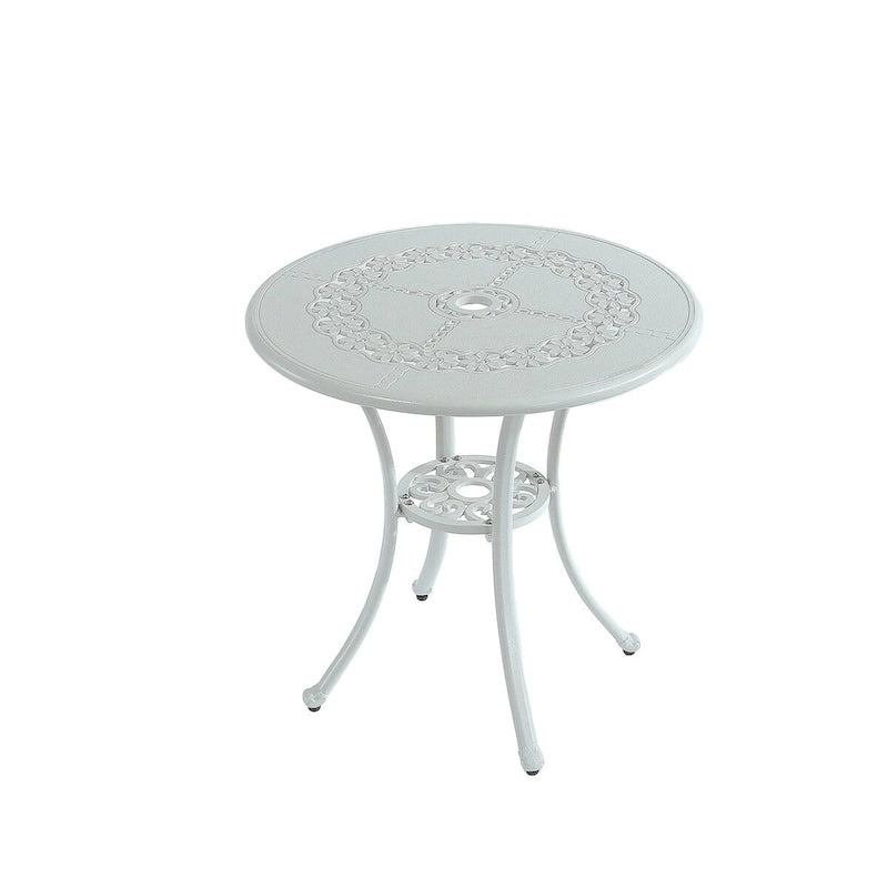 Patio Table Round Outdoor Coffee Table with Umbrella Hole