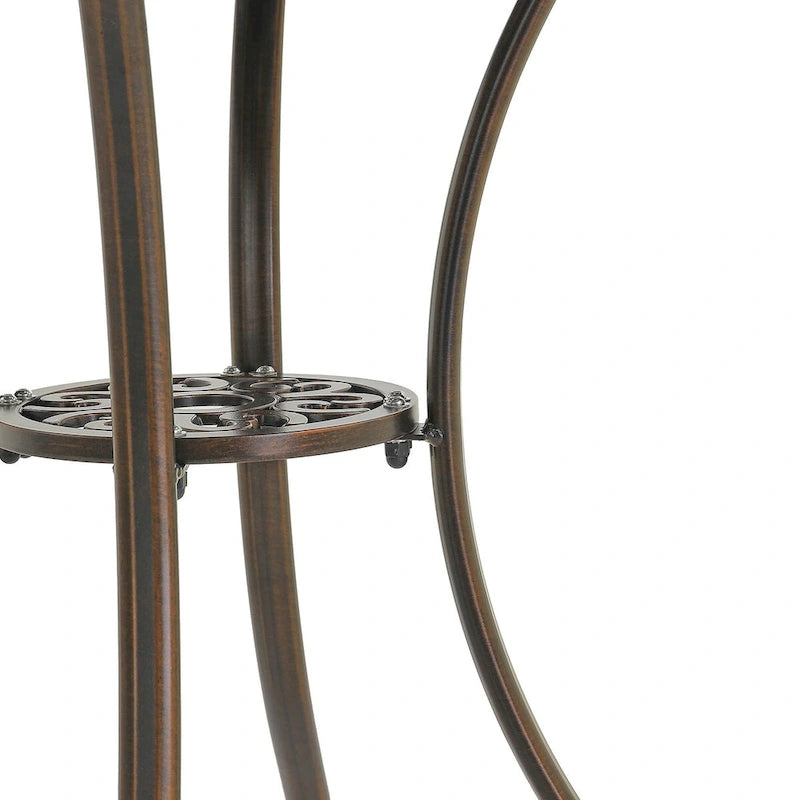 Patio Table Round Outdoor Coffee Table with Umbrella Hole