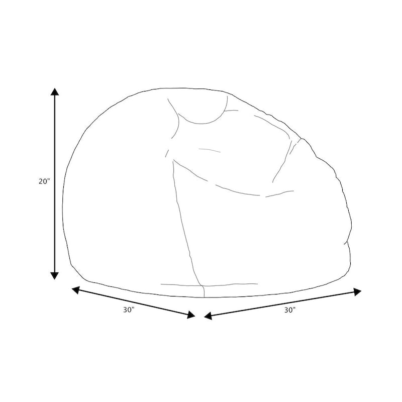 Sorra Home Valdese Boucle Outdoor Bean Bag - 30 in W x 30 in W x 20 in H
