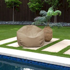 Sorra Home Valdese Boucle Outdoor Bean Bag - 30 in W x 30 in W x 20 in H