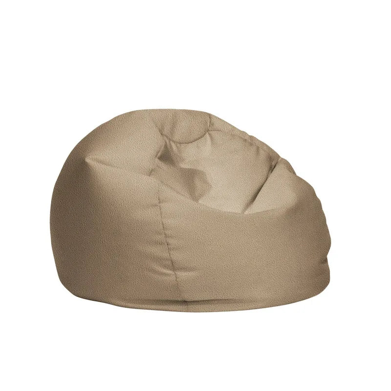 Sorra Home Valdese Boucle Outdoor Bean Bag - 30 in W x 30 in W x 20 in H
