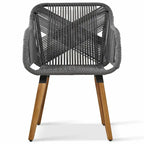 5-Piece Patio Furniture Conversation Set with Wicker Cool Bar Table and Ottomans