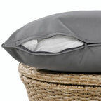 5-Piece Patio Furniture Conversation Set with Wicker Cool Bar Table and Ottomans