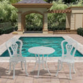 3-Piece Cast Aluminum Bistro Table and Chairs Set
