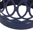 Metal End Table Outdoor Lace Cut Iron Side Table by Christopher Knight Home