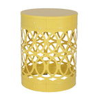 Metal End Table Outdoor Lace Cut Iron Side Table by Christopher Knight Home