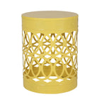 Metal End Table Outdoor Lace Cut Iron Side Table by Christopher Knight Home