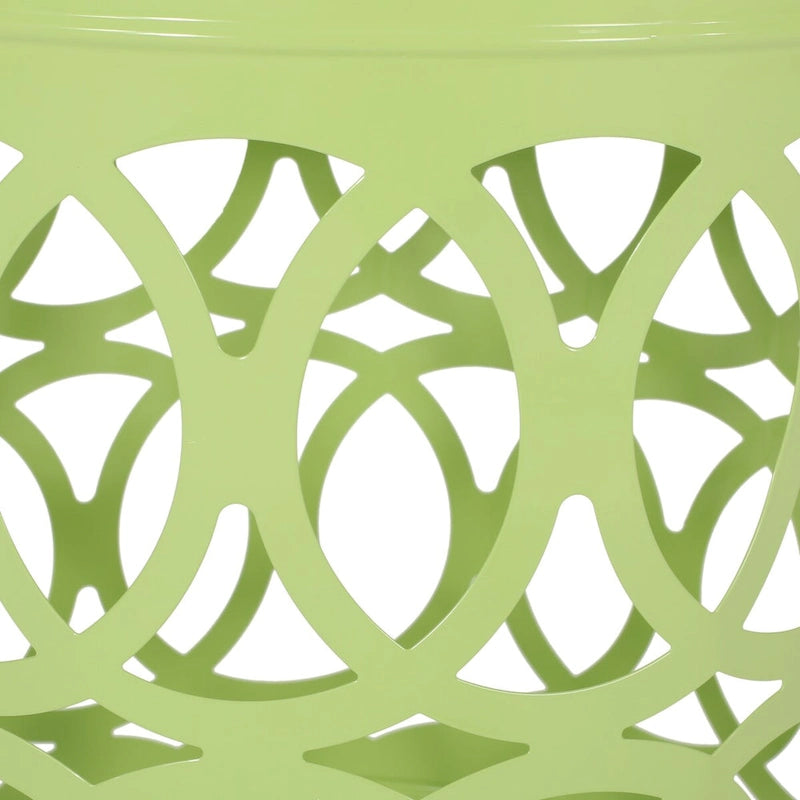 Metal End Table Outdoor Lace Cut Iron Side Table by Christopher Knight Home