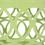 Metal End Table Outdoor Lace Cut Iron Side Table by Christopher Knight Home