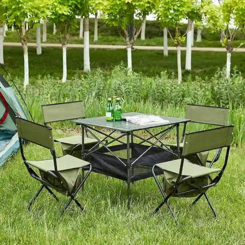 5-Piece Folding Outdoor Table and Chairs Set