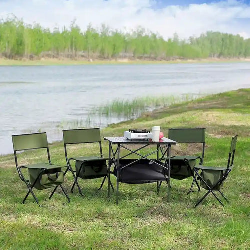 5-Piece Folding Outdoor Table and Chairs Set