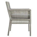 Aura Dining Armchair Outdoor Patio Wicker Rattan Set of 4