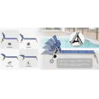 Adjustable Patio Chaise Lounge with Side Table and Wheel (Set of 3 )