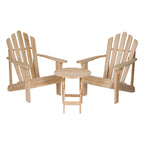 Remedy Wood Adirondack Chair and Folding Table Set