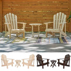 Remedy Wood Adirondack Chair and Folding Table Set