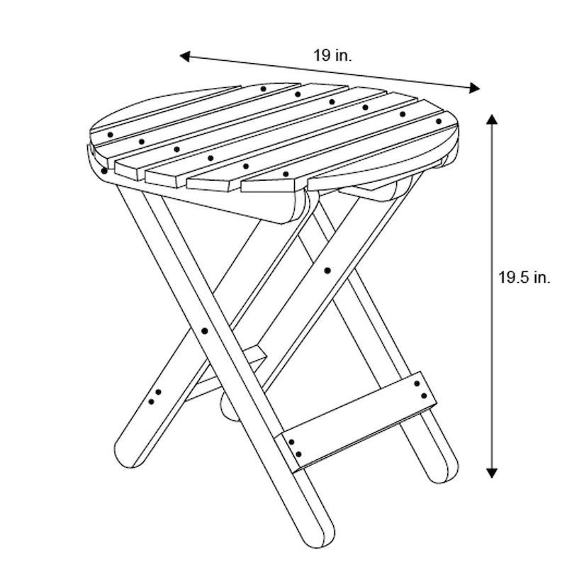 Remedy Wood Adirondack Chair and Folding Table Set