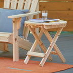 Remedy Wood Adirondack Chair and Folding Table Set