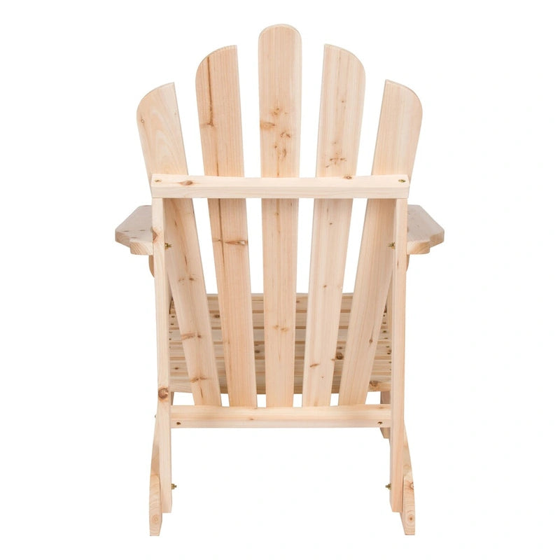 Remedy Wood Adirondack Chair and Folding Table Set