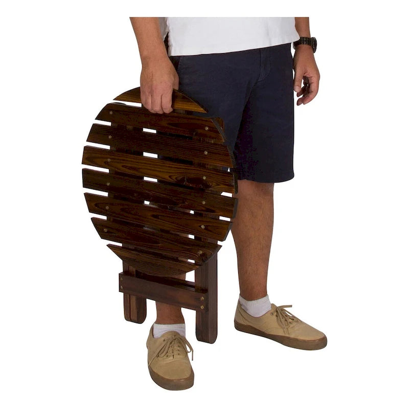 Remedy Wood Adirondack Chair and Folding Table Set