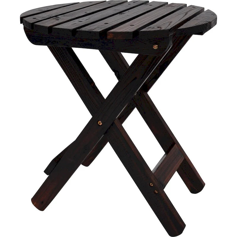 Remedy Wood Adirondack Chair and Folding Table Set