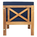 Patio Wood 5-Piece Sectional Sofa Seating Group Set with Cushions