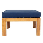 Patio Wood 5-Piece Sectional Sofa Seating Group Set with Cushions