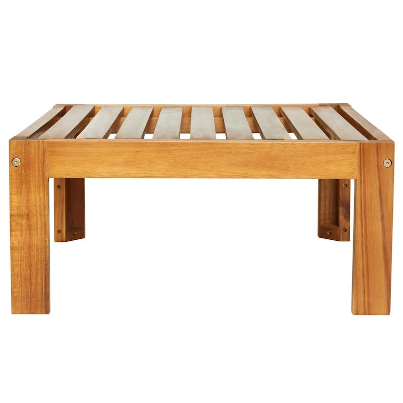 Patio Wood 5-Piece Sectional Sofa Seating Group Set with Cushions