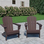 Outdoor Recycled Plastic Curveback Adirondack Chair(Set of 2)