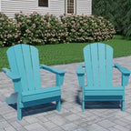 Outdoor Recycled Plastic Curveback Adirondack Chair(Set of 2)