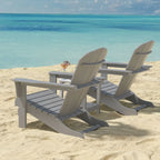 Outdoor Recycled Plastic Curveback Adirondack Chair(Set of 2)