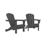 Outdoor Recycled Plastic Curveback Adirondack Chair(Set of 2)