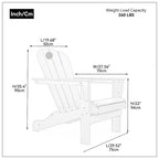 Outdoor Recycled Plastic Curveback Adirondack Chair(Set of 2)