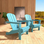 Outdoor Recycled Plastic Curveback Adirondack Chair(Set of 2)