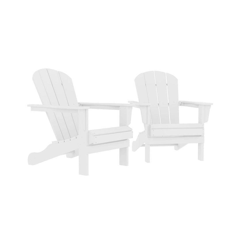 Outdoor Recycled Plastic Curveback Adirondack Chair(Set of 2)