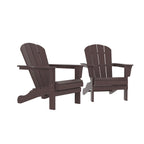 Outdoor Recycled Plastic Curveback Adirondack Chair(Set of 2)