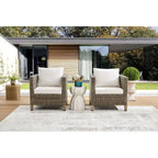 2 Piece Outdoor Patio Chairs with Cushions