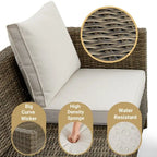 2 Piece Outdoor Patio Chairs with Cushions