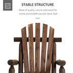 Outdoor Single-person Adirondack Rocking Chair with Rustic High Back