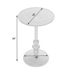 Zora Outdoor Round Pedestal Side Table